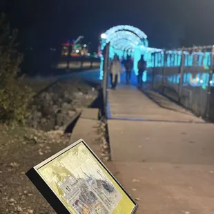 Entrance to Christmas lights