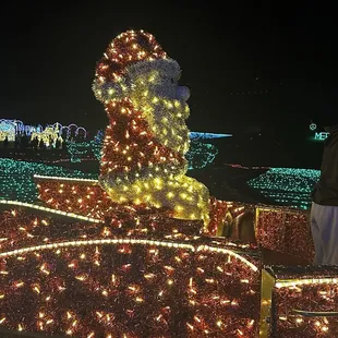 Santa on a red Cadillac