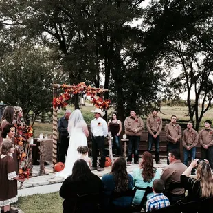 Outdoor wedding area