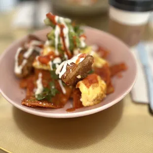 a plate of food on a table