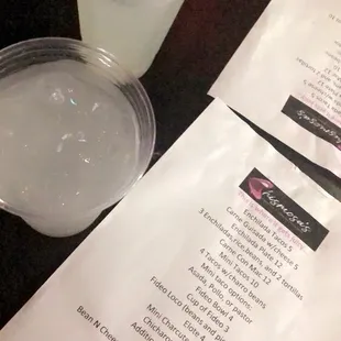 Limonadas (nonalcoholic) &amp; the menu