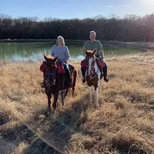Jo (the horse on the right) and Champ (the horse on the left)