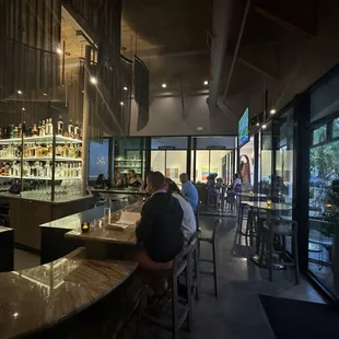 Inside the restaurant.
