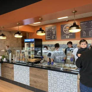 customers at the counter