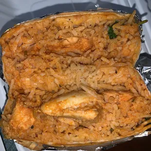Butter chicken burrito