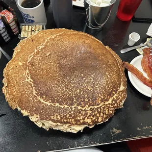 Pancake challenge with a side of bacon