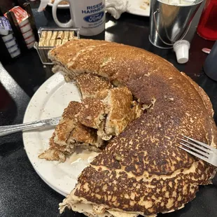 Unfinished pancake challenge.