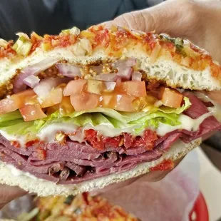 Chit-Chat Cafe's "Sunset Special" Focaccia bread Sandwich