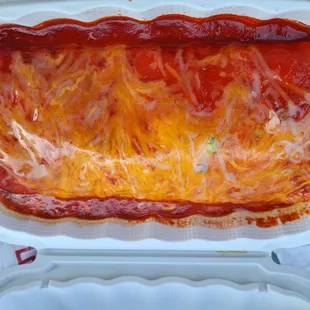 Wet burrito with carne asada