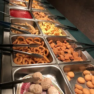 a variety of food items