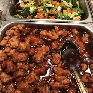 a variety of food items