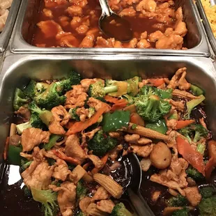 a variety of food items