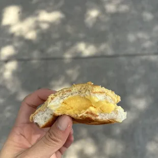 Egg custard pineapple bun (it was so good that I ate most of it before remembering to take a picture)