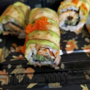 Dragon roll top view