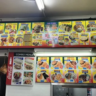 the menu of a mexican restaurant