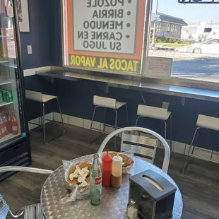 Inside the restaurant