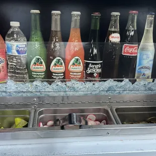 Picture of cold drinks available .