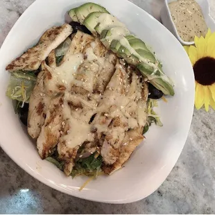 Chix Caesar salad with healthy Avocado choice~ cool for summer