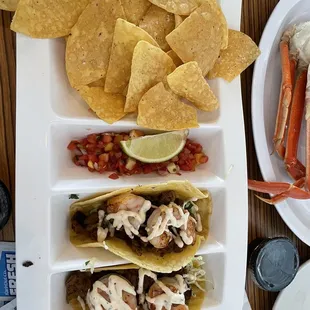 Steak and shrimp tacoss
