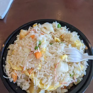 Seafood pineapple fried rice. Great and had jumbo shrimps.