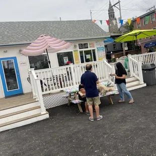 outside