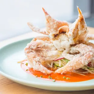 Crispy Softshell Crab: Papaya Salad | Tamarind | Roasted Peanuts | Pepper-Lime Sauce