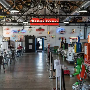 the inside of a diner