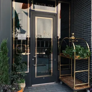 Front door right next to inner rail