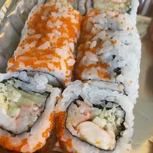 5. Chef Special Roll (Spicy Crab, Shrimp, Crunch, Cucumber, Caviar)