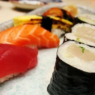 sushi, sashimi, sushi and sashimi, food