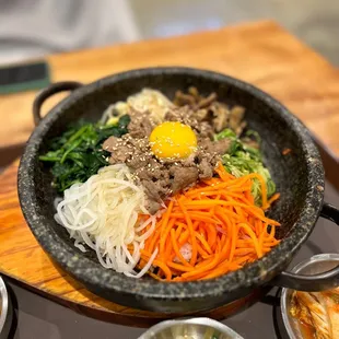 45. Beef Hot Stone Bibimbap Special