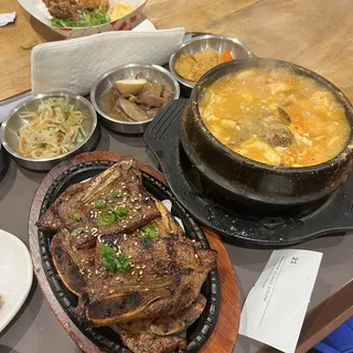 16. Soft Tofu and Marinated Beef Short Ribs Combo