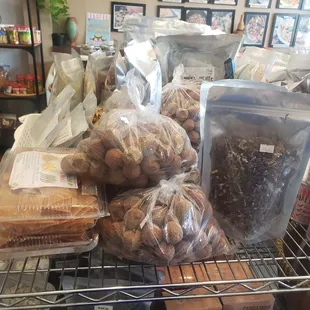 a variety of baked goods