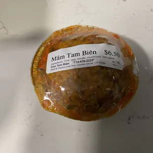 Fermented fish cake with ground pork