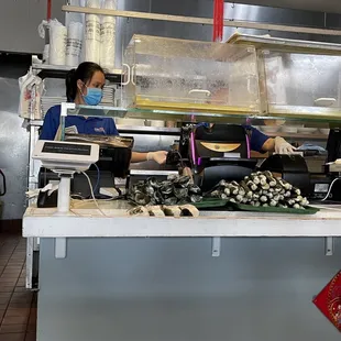 sushi and sashimi, interior