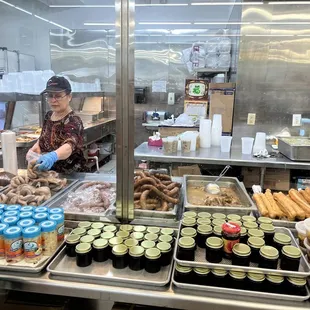 a woman preparing food