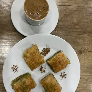 Turkish coffee &amp; baklava 60. Baklava 59. Turkish Coffee