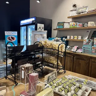 a variety of sweets on display