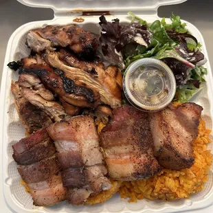 fiesta plate - chicken and pork belly