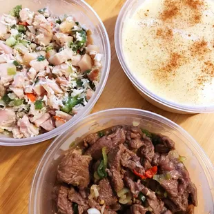Chicken kelaguen, beef kelaguen, latiya