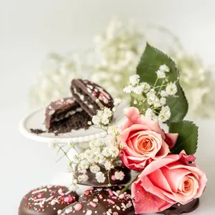 February seasonal item: Dark Chocolate Oreo with Valentine sprinkles
