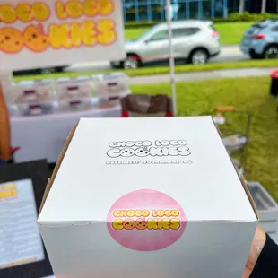 a person holding a box