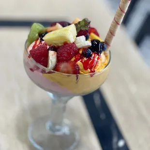 a dessert in a glass