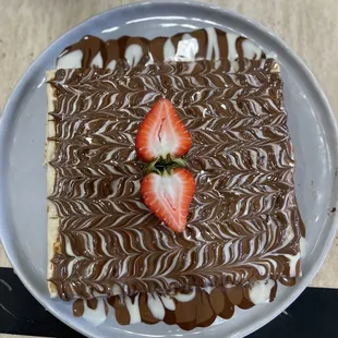 a chocolate covered dessert