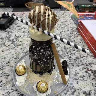 Ferrero Rocher Rolled Ice Cream