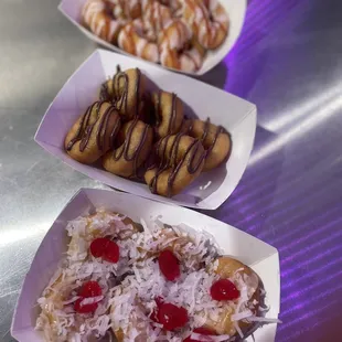three different types of donuts