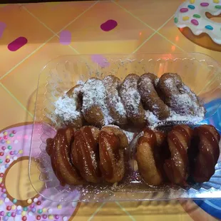Guava and powder sugar mini donuts
