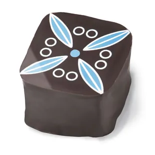 a close up of a piece of chocolate
