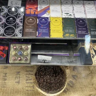 a display of chocolates