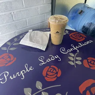 a cup of coffee on a table